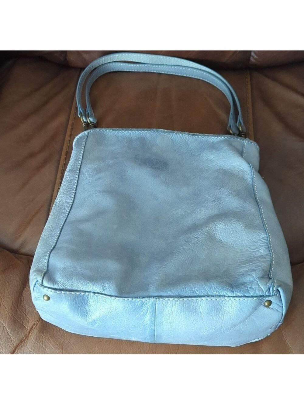 American Leather Co. Austine Triple Entry Bucket Bag - Picture 8 of 12